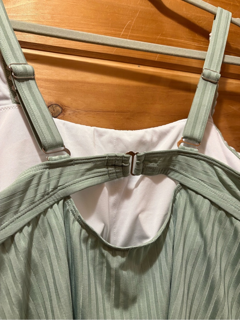 Modlily Wrap Mid Waisted Tropical Plants Print Sage Green Tankini Set size L NWT - Picture 5 of 16